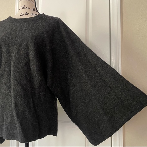 COS Dark Gray Kimono Inspired Wool Sweater - Picture 7 of 12